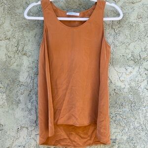 Tumeric orange Everlane silk tank